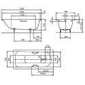 Сталистая ванна KALDEWEI Saniform Plus 750 x 1700 мм, белая с EC