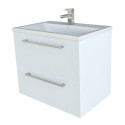 Lower cabinet with sink (2 drawers) KAMĖ Scandic 61 cm, white