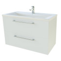 Apakšējā skapītis ar izlietni (2 atvilktnes) KAMĒ Scandic 81 cm, balta