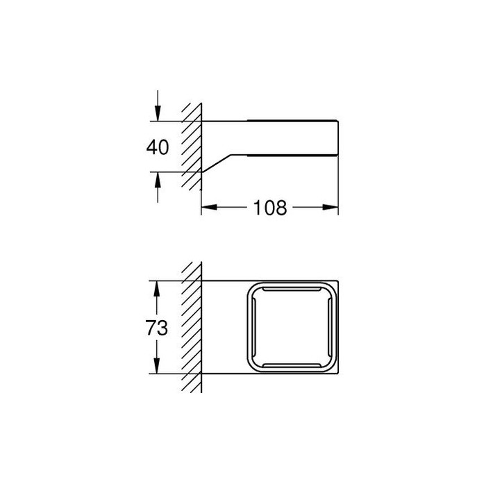 Turētājs dozatoram-ziepju traukam GROHE Selection Cube