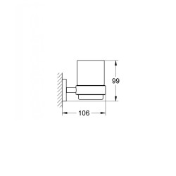 Glass with holder GROHE Essentials
