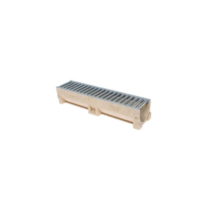 Gutter with galvanized steel grating ACO Euroline 500