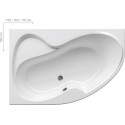Acrylic asymmetrical bathtub RAVAK Rosa II
