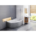 Acrylic asymmetrical bathtub RAVAK Rosa II