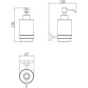 Holder with liquid soap dispensers (hairy glass) RAVAK Chrome