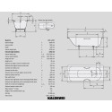 KALDEWEI Saniform Plus steel bath 800 x 1800 mm, white