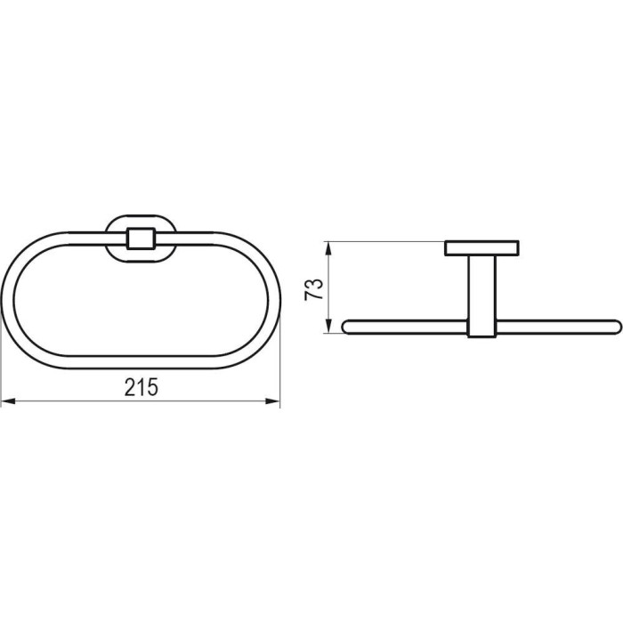 Rankschluoschio Holder, oval RAVAK Chrome