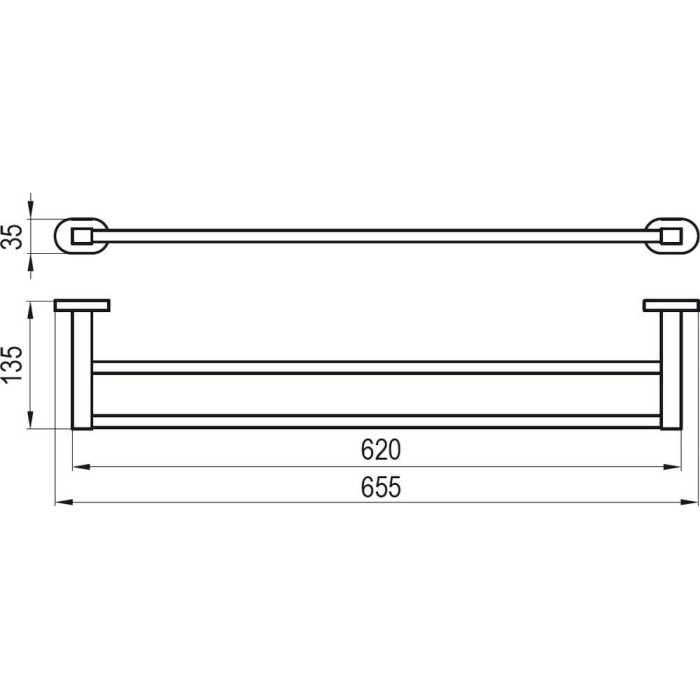 Double towel holder RAVAK Chrome