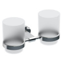Holder with two glasses (frosted glass) RAVAK Chrome