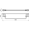 Stikla plaukti 64 cm (matēts stikls) RAVAK Chrome