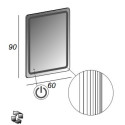 Зеркало-орнамент – LED светильник 90 x 74 см