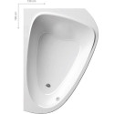 Acrylic asymmetrical double bathtub RAVAK LoveStory II