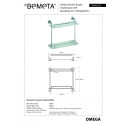 Двухъярусная стеклянная полка BEMETA Omega