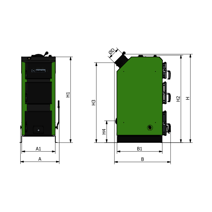 Cietā kurināmā katls KAMEN Dremax 16 kW