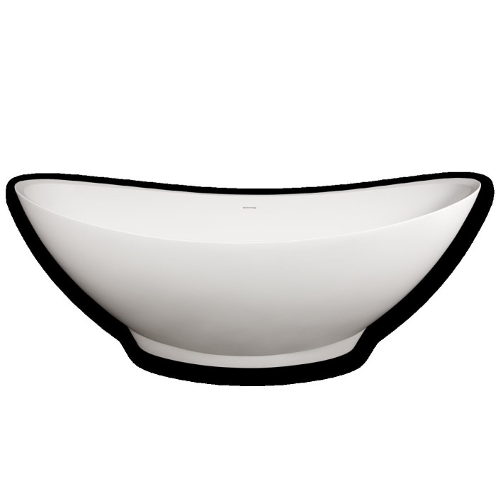 PAA Felice Silk stone composite bathtub, white, 830 x 1945 mm