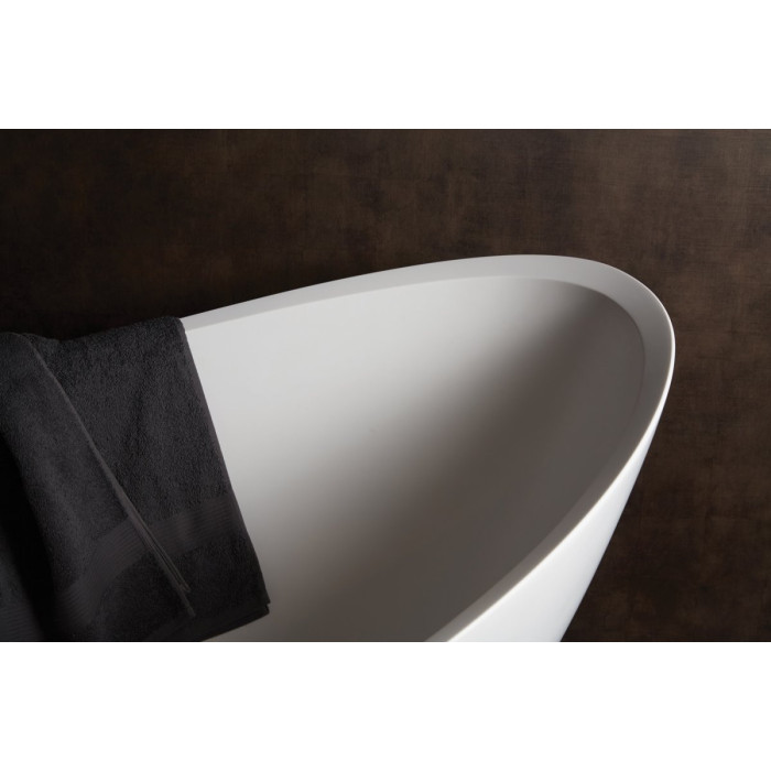 Akmens masas vanna PAA Felice Silk, balta, 830 x 1945 mm