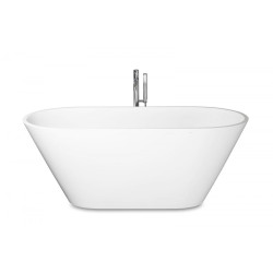 Akmens masas vanna PAA Deco Nudo Šilks, balta, 715 x 1655 mm