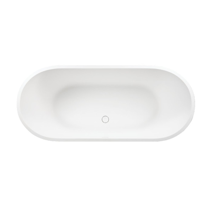 PAA Deco Nudo Silk stone mass bathtub, white, 715 x 1655 mm