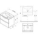 Тумба под раковину RAVAK SD Classic II 600, белая/белая