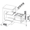 Waste sorting system for 45 cm cabinet BLANCO FLEXON II 45/2, anthracite, 2 x 16 l