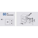 Waste sorting system for 60 cm cabinet BLANCO FLEXON II XL 60/3, anthracite