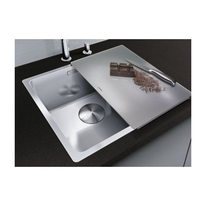 BLANCO sink. Cutting board, glass