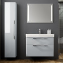 Нижний шкаф с раковиной (2 ящика) GEBERIT Smyle 90 см, глянцевый белый