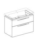 Lower cabinet with sink (2 drawers) GEBERIT Smyle 90 cm, glossy white