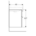 Apakšējā skapītis ar izlietni (2 atvilktnes) GEBERIT Smyle 90 cm, spīdīgi balts