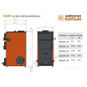Cietā kurināmā katls apakšējā degšana AUKŠTAITIJAS KATILAI EKON 16 kW