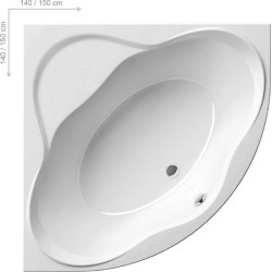 Acrylic corner bathtub RAVAK NewDay