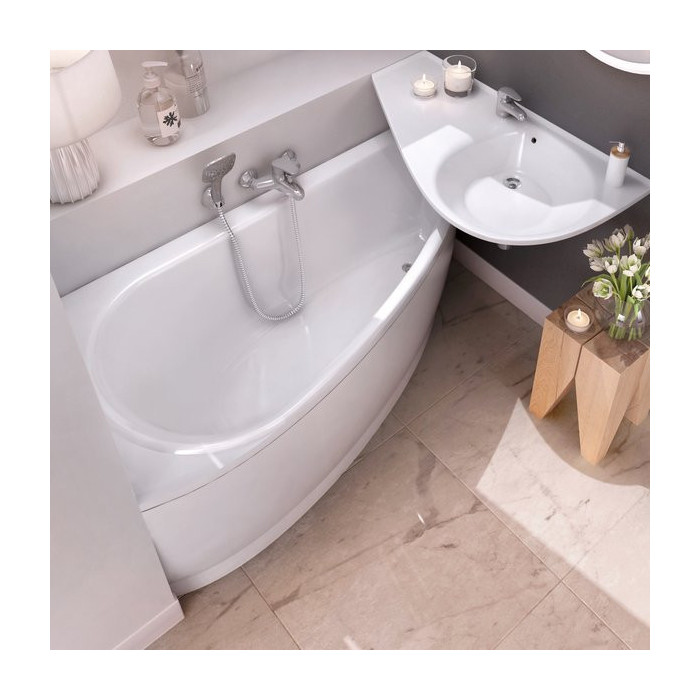 Acrylic asymmetrical bathtub RAVAK Avocado