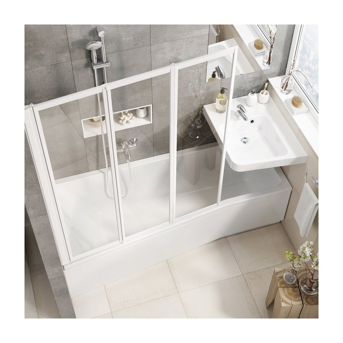 Acrylic asymmetrical bathtub RAVAK BeHappy II