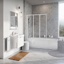 Acrylic asymmetrical bathtub RAVAK BeHappy II