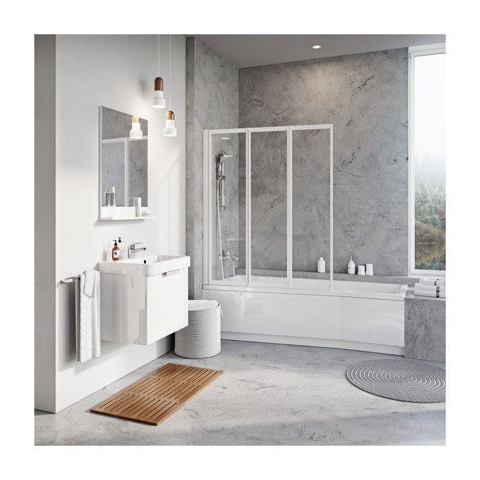 Acrylic asymmetrical bathtub RAVAK BeHappy II