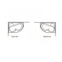 Acrylic asymmetrical bathtub RAVAK 10°