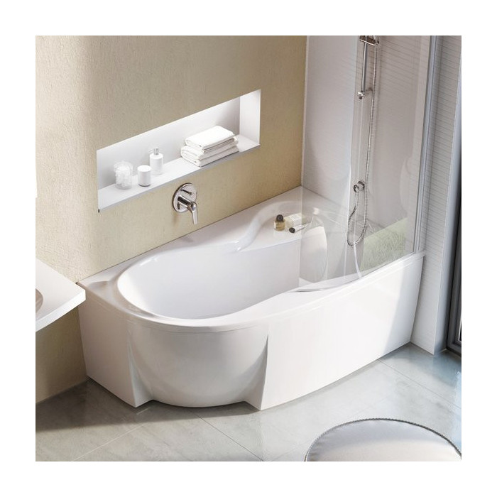 Acrylic asymmetrical bathtub RAVAK Rosa 95