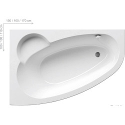 Acrylic asymmetric bathtub RAVAK Asymmetric