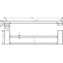 Держатель для двойного полотенца HANSGROHE AddStoris 41743670, черный-матовый