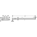 HANSGROHE AddStoris 41770670 double towel holder, matte black