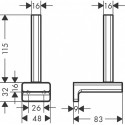 Tualetpapīra turētājs HANSGROHE AddStoris, 41756670