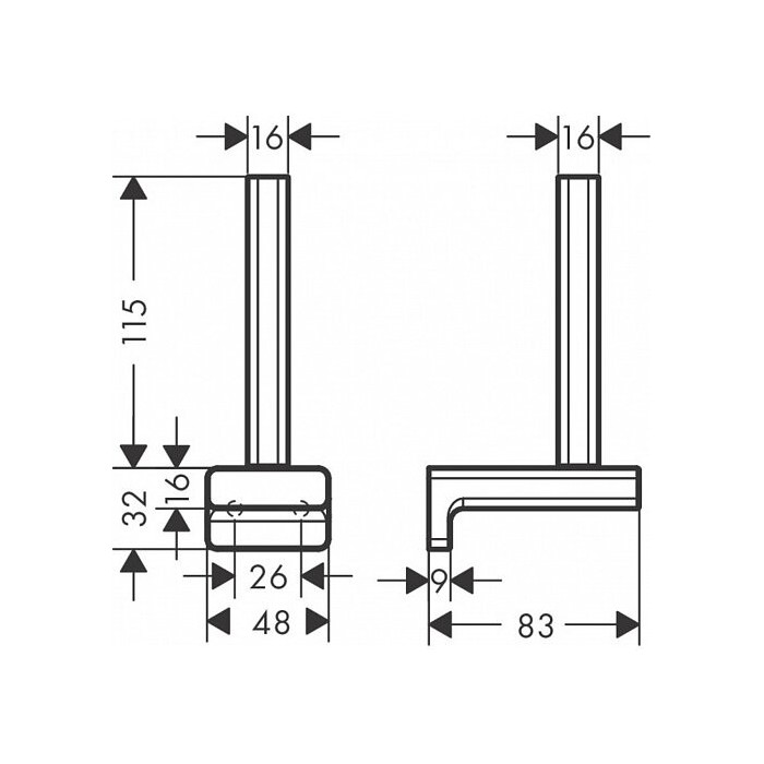 Tualetpapīra turētājs HANSGROHE AddStoris, 41756670
