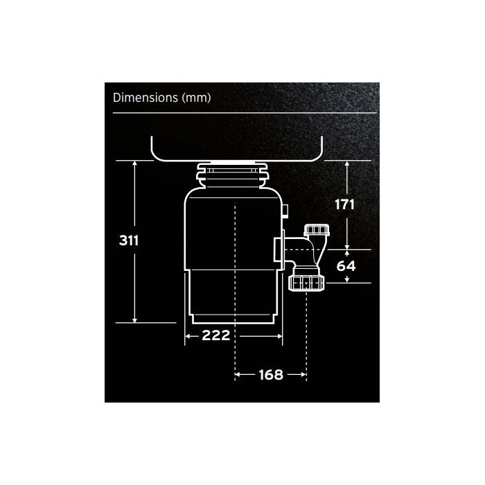 Food waste disposer ISE Evolution 150
