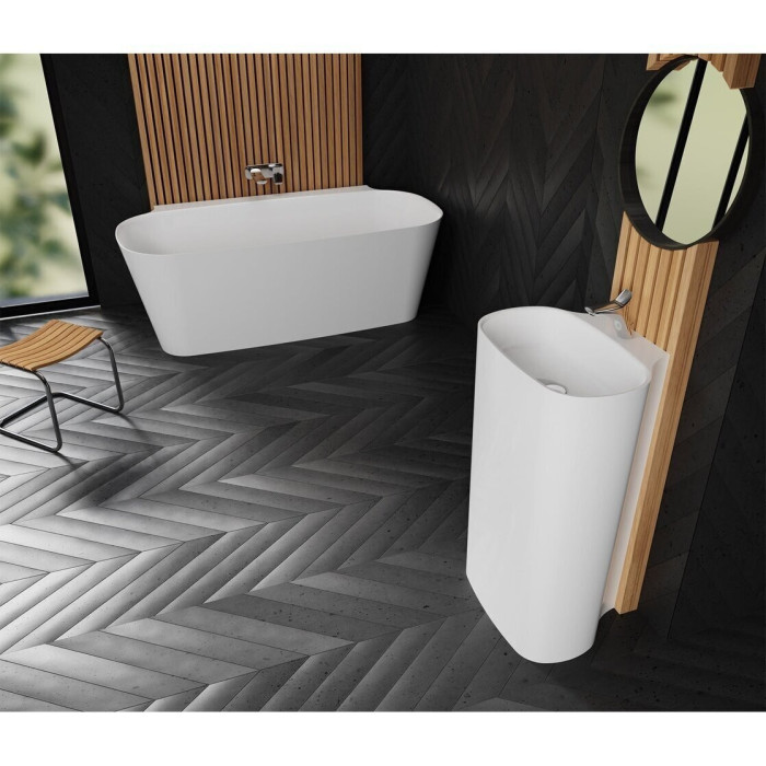 Building a wall-mounted stone mass bathtub VAYER Nova 2 1640 x 830