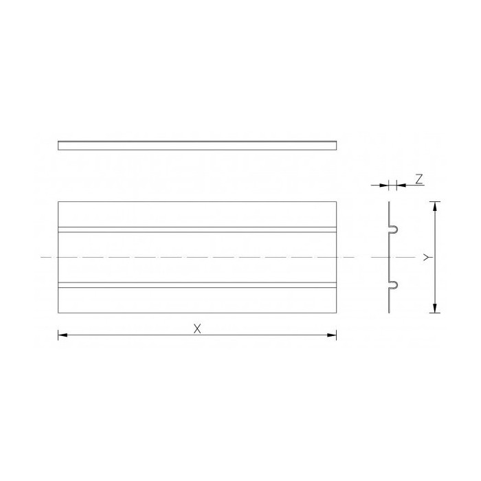 Alumīnija plāksne ar diviem iegriezumiem MEPAfloor 16-17 mm (390-1000) / 0,40 mm