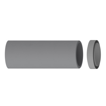 Isolated duct with a fitting made of blown polyethylene (EPE) FITT 125 mm L 1000