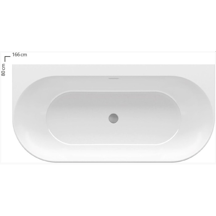 Akrila vanna RAVAK FREEDOM W 1660 x 800 mm, melna