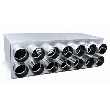 Kolektors elastīgajam kanālam FITT 75 mm (200), 14 gredzeni
