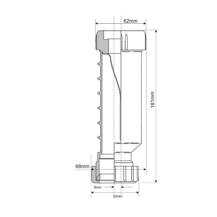 Sausas tipa notekūdeņu vārsts WAVIN HepvO 40 mm x 1 1/2"" vidus