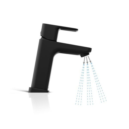 RAVAK 10° 90 mm Free black sink mixer without bottom valve